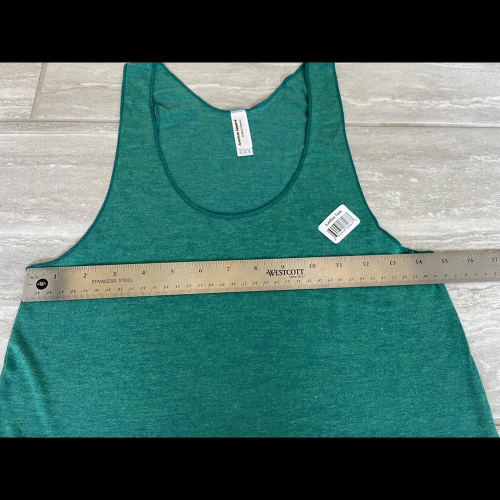 Tri Evergreen & Tri Lemon American Apparel Tri-Blend Sleeveless Racerback Tank - Picture 10 of 12